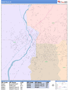 Idaho Falls Digital Map Color Cast Style